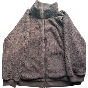 Athleta Tugga II Sherpa Jacket Brown Soft Plush Womens 2XL